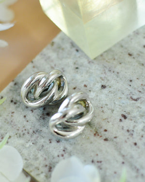 80s Dior Silver Chain Earrings