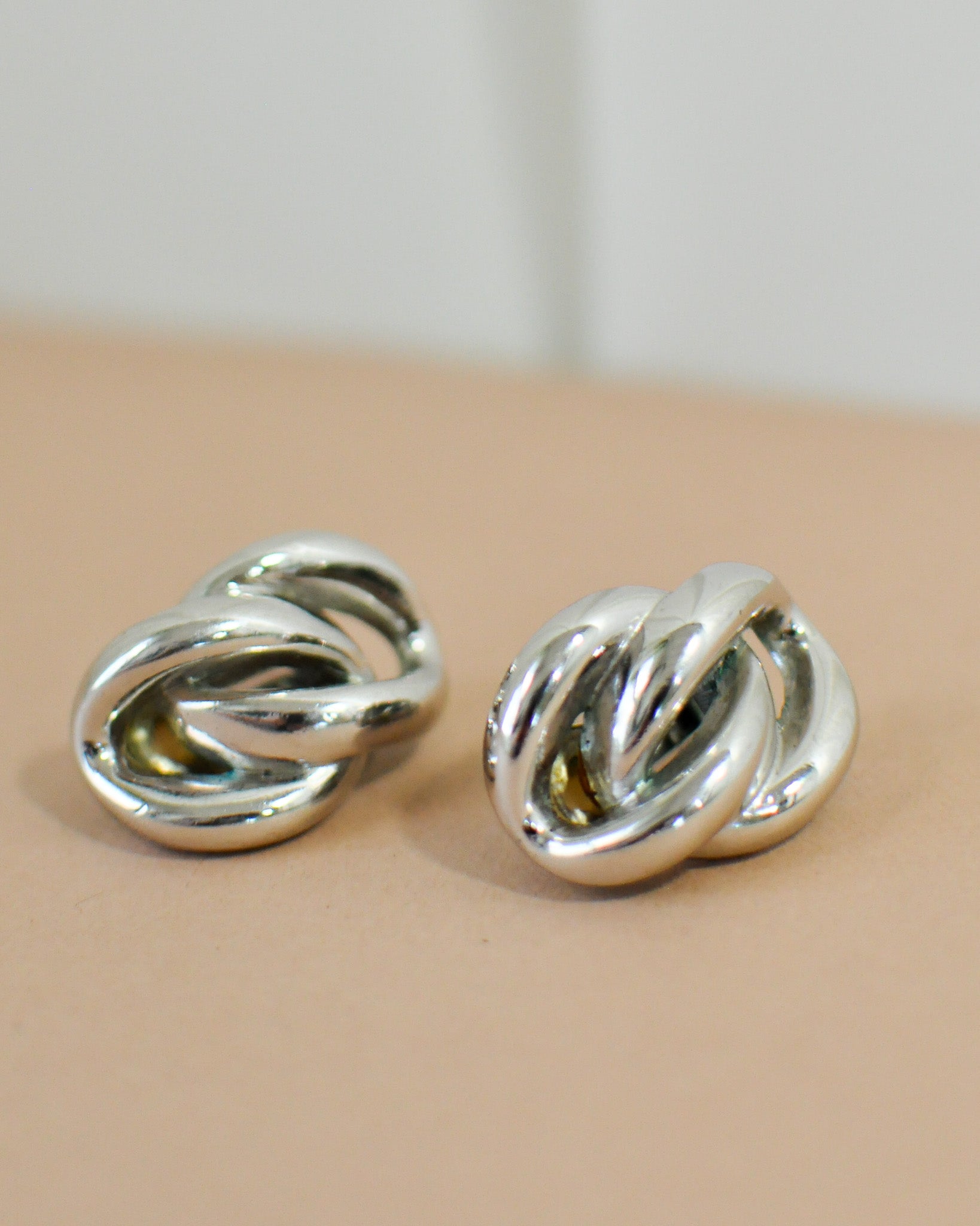 80s Dior Silver Chain Earrings