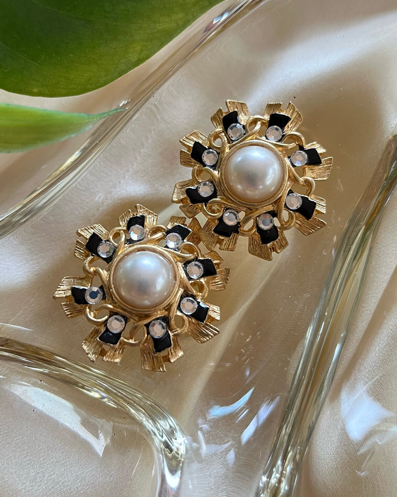 Crystal & Pearl Earrings