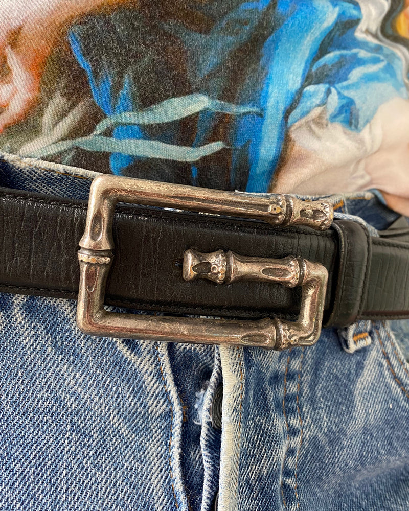 90s Gucci Bamboo Buckle Belt - Lucky Vintage