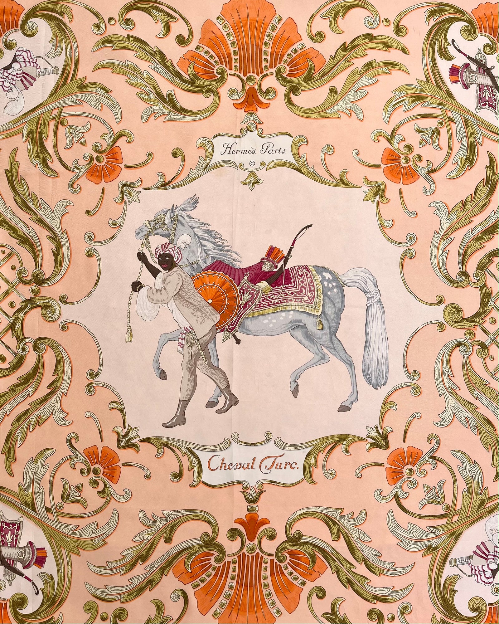 60s Hermes Cheval Turc Silk Scarf