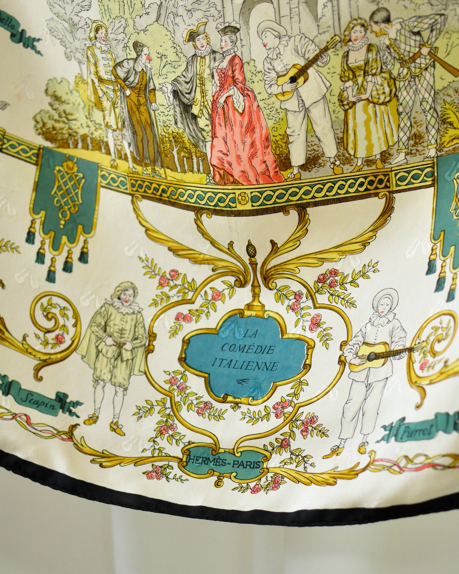 60s Hermes Comedie Italienne Silk Scarf
