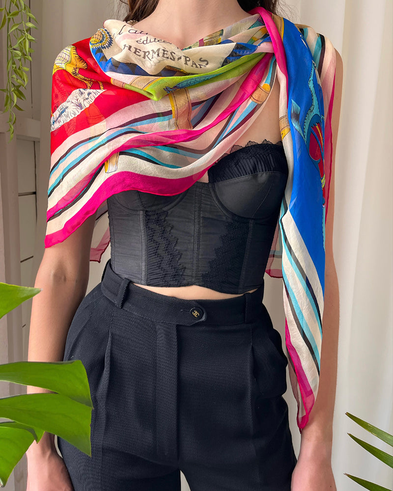 Hermes Sheer Silk Shawl