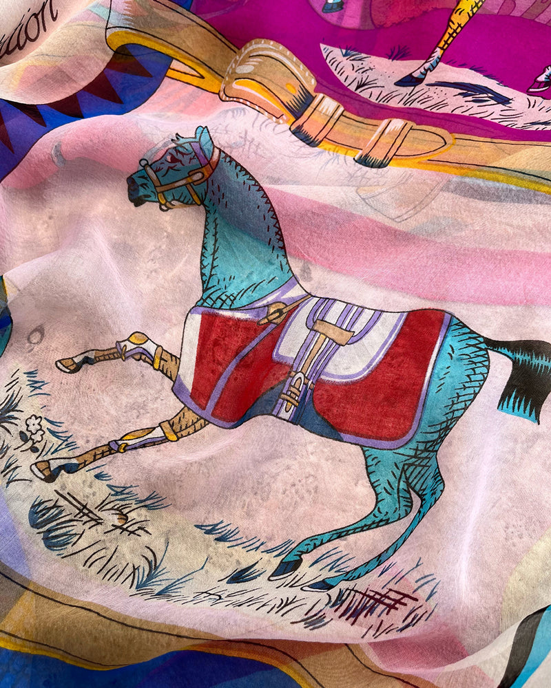Hermes Sheer Silk Shawl