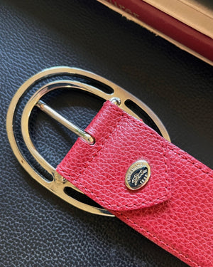 Longchamp Red Leather Belt