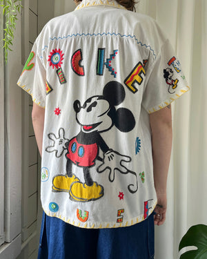 90s Embroidered Mickey Mouse Shirt