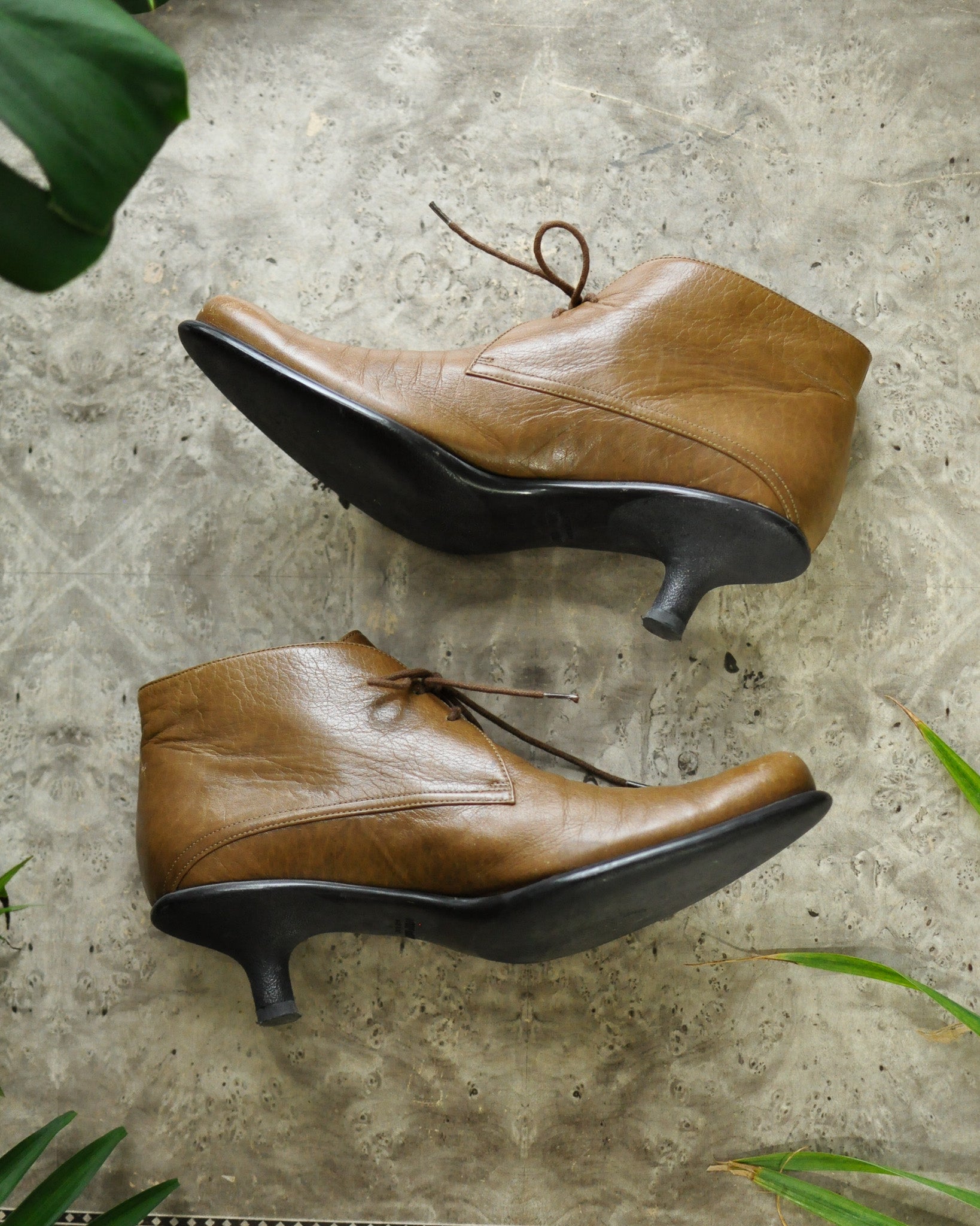 Miu Miu, Shoes, Brown Leather Miu Miu Boots 4 Heel