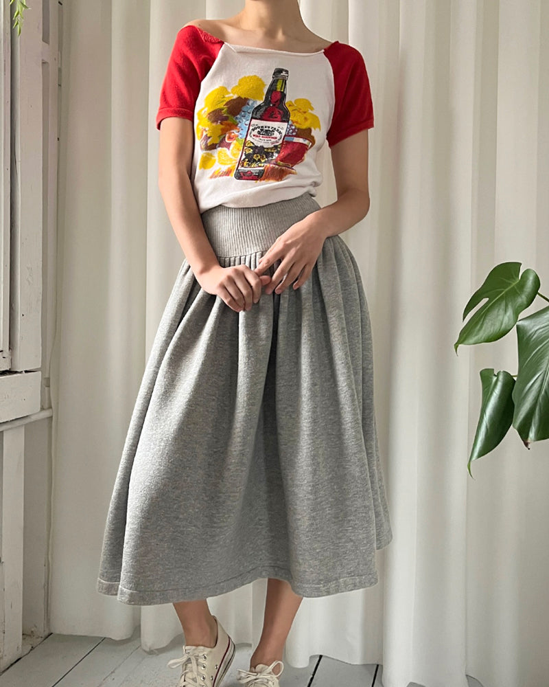 90s Norma Kamali Sweatshirt Skirt | XS-S