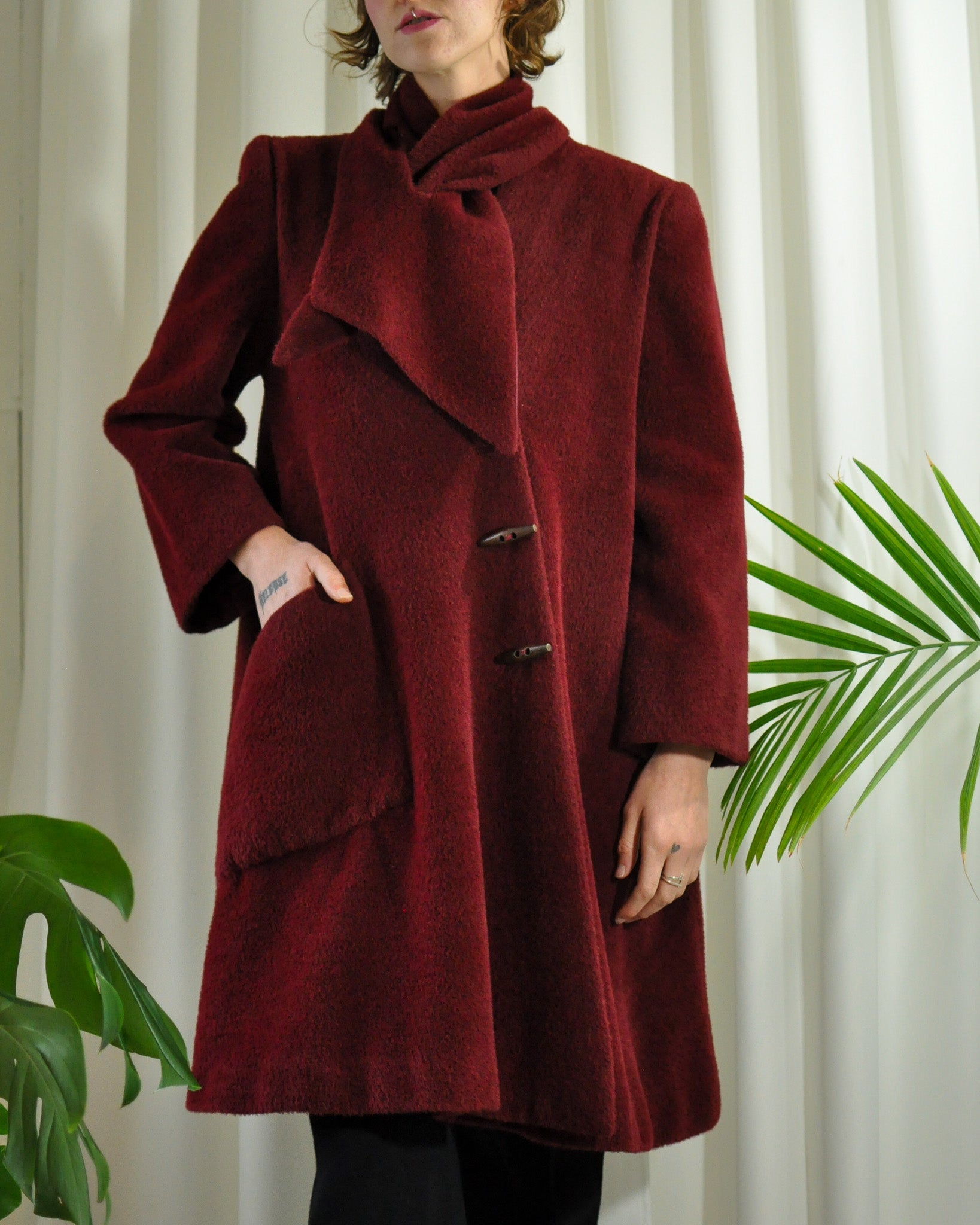 80s Pauline Trigere Mohair Coat