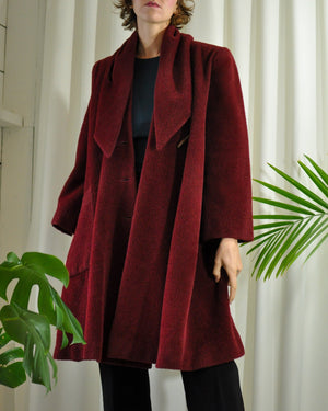 80s Pauline Trigere Mohair Coat