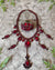 Red Crystal Bib Necklace Bracelet Set