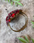 Red Crystal Bib Necklace Bracelet Set