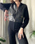 Ferragamo Black Leather & Wool Jacket