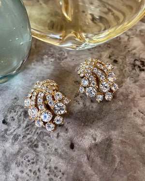 90s Monet Gold Crystal Earrings