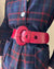 90s Wide Deep Red Leather Belt