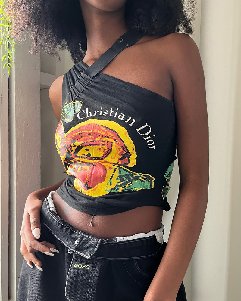 Y2K Dior One Shoulder Top | S