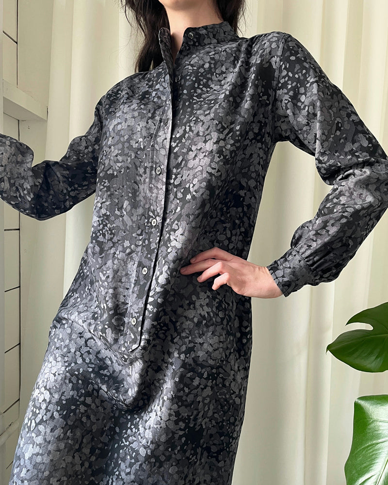 80s YSL Wool Challis Dress | S - Lucky Vintage 80s YSL Wool Challis Dress | S - Lucky Vintage