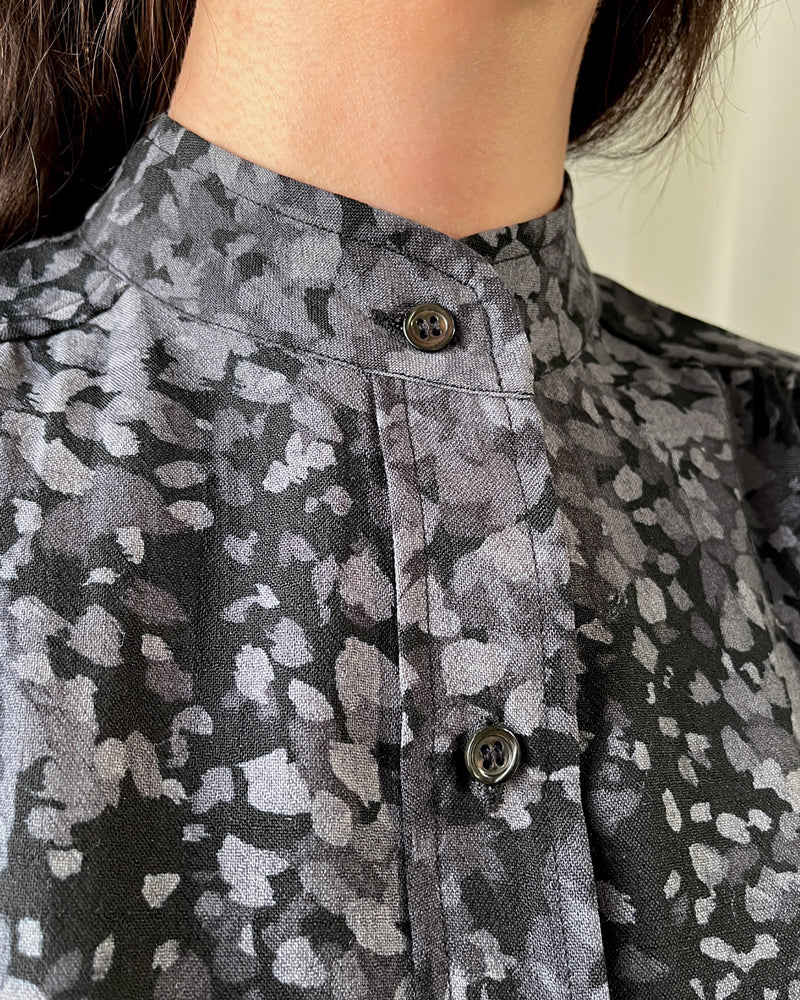 80s YSL Wool Challis Dress | S