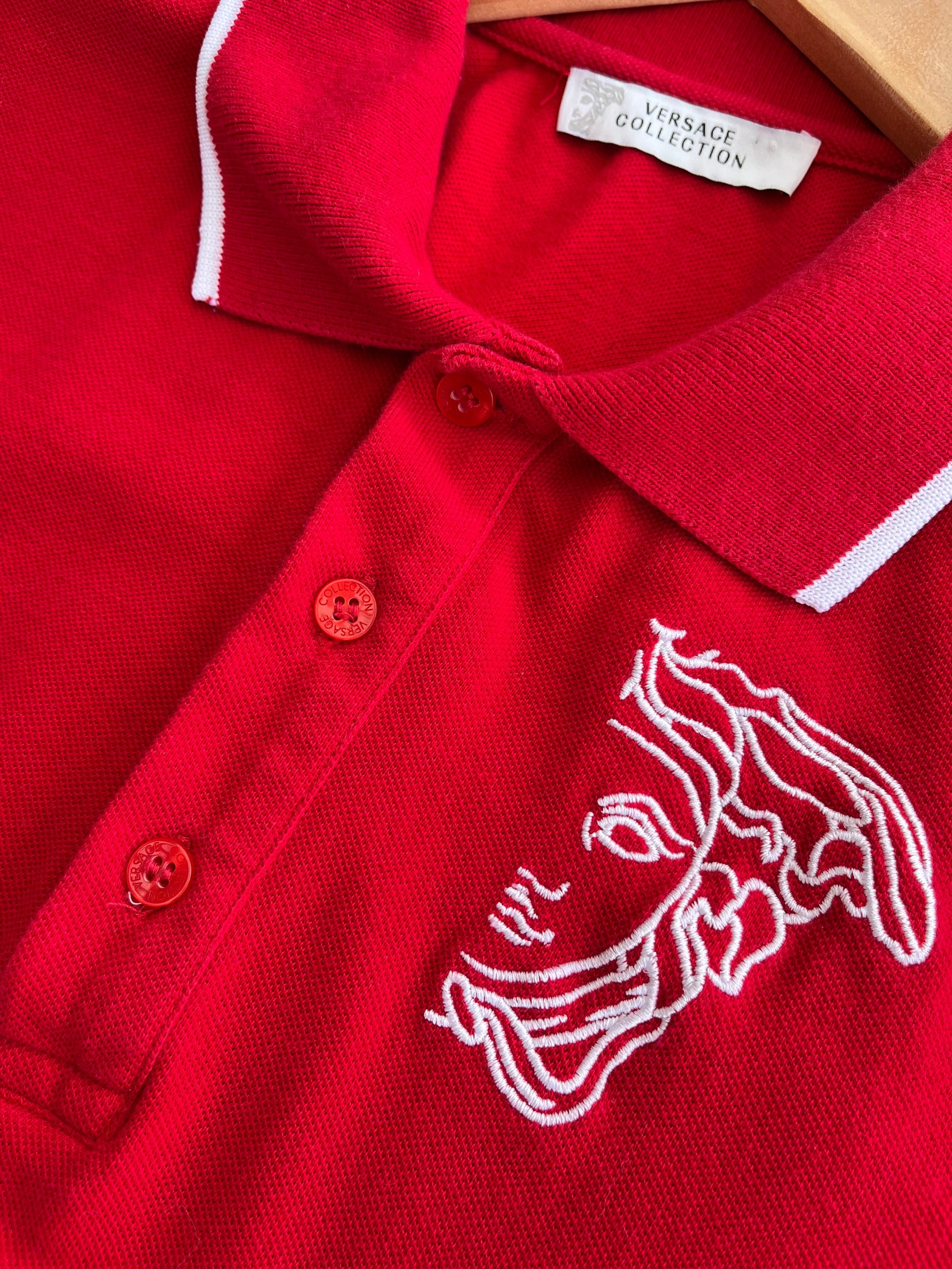 Embroidered Versace Polo Shirt